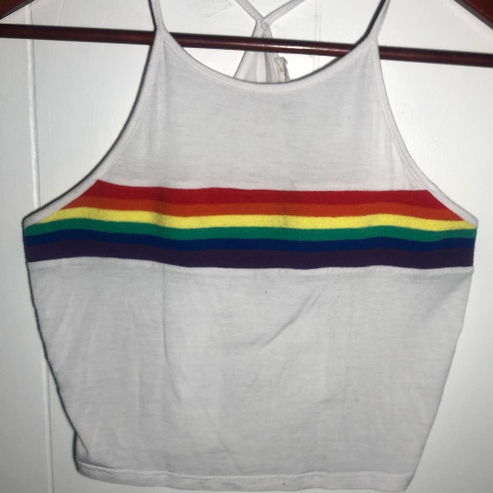 Rainbow crop top